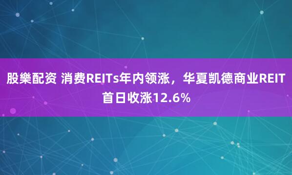 股樂配资 消费REITs年内领涨，华夏凯德商业REIT首日收涨12.6%